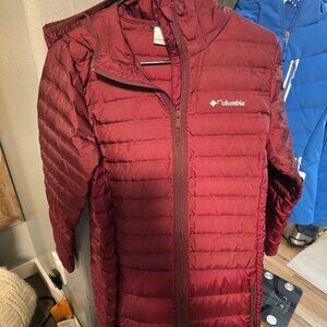 Womens joy peak hooded mid jacket